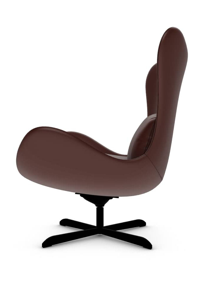 Lazy Metal/Leather Lounge Armchair