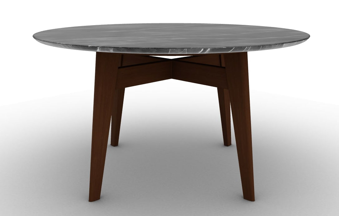 Abrey Wood/Ceramic Round Dining Table