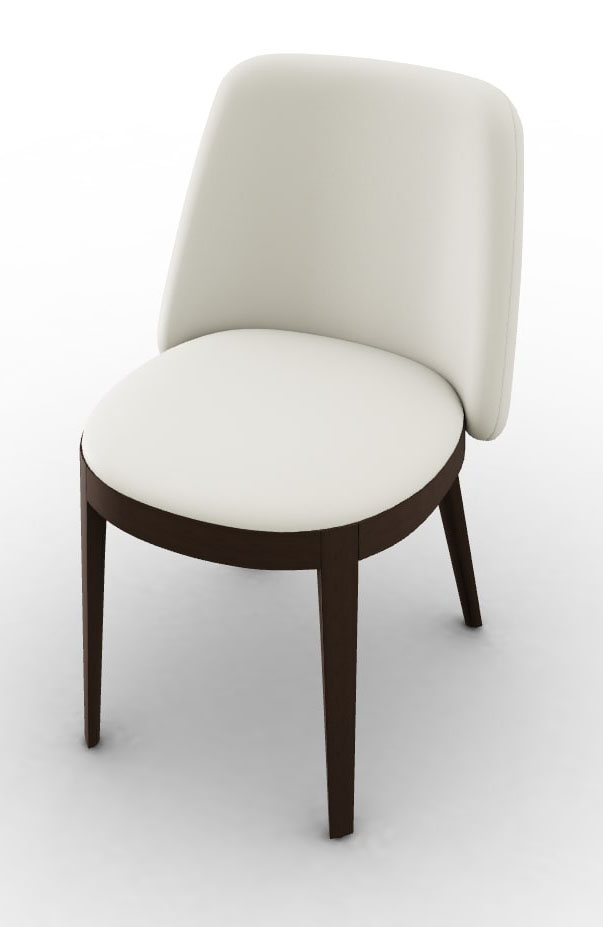 Adel Fabric/Wood Customizable Dining Chair