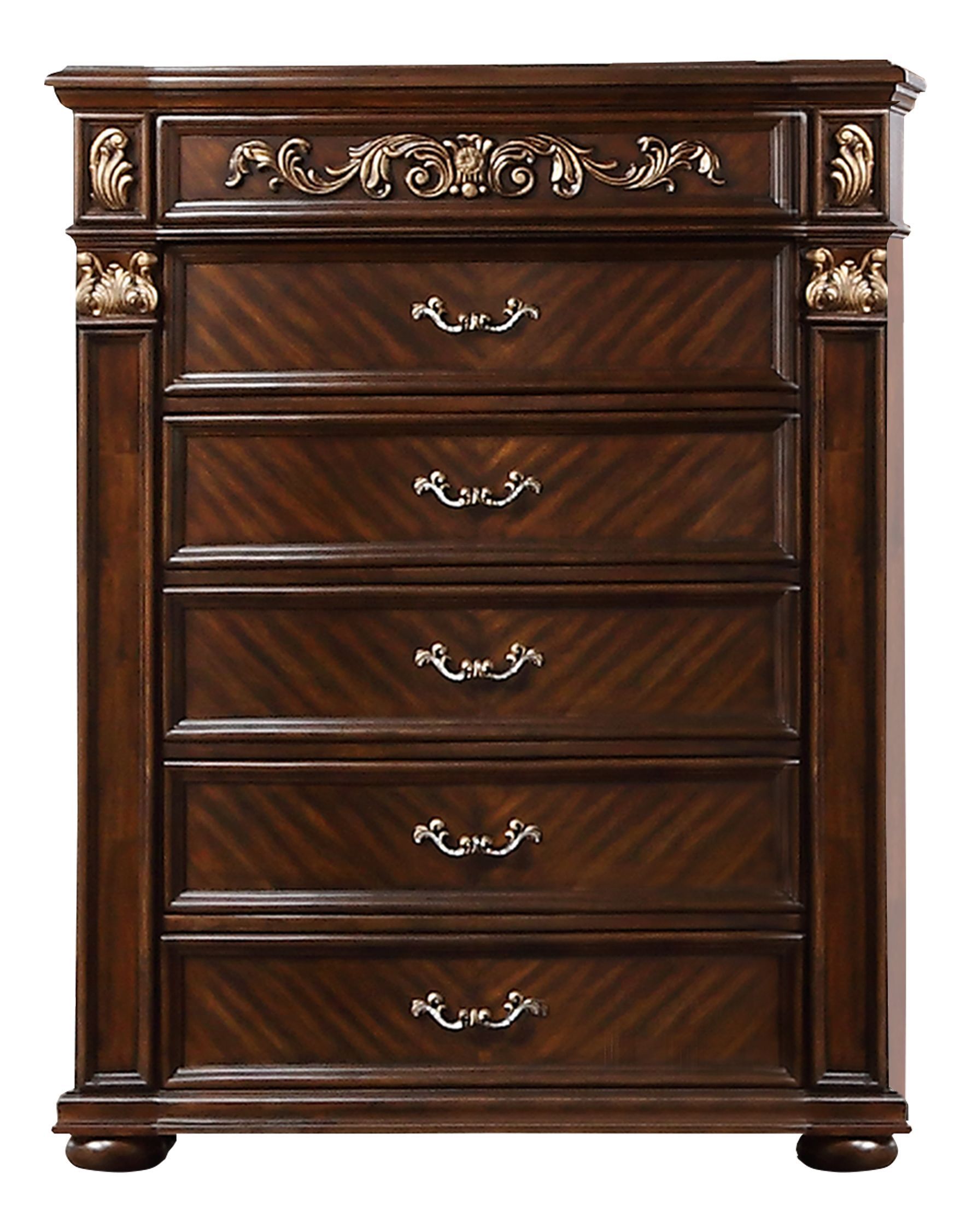 Aspen Bedroom Set with Faux Leather Upholstered Headboard & Footboard