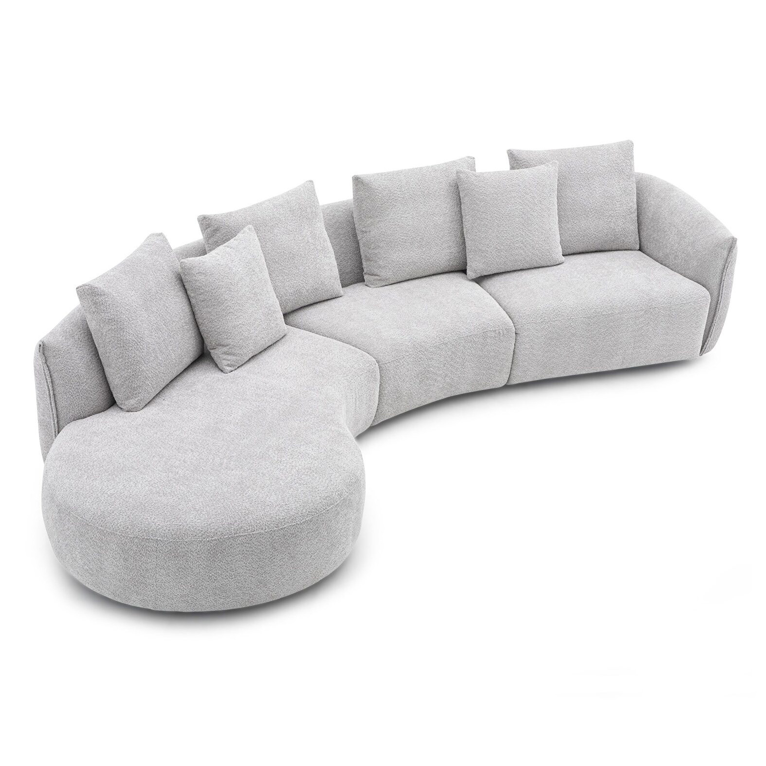 Hamilton Boucle Fabric Sectional Sofa