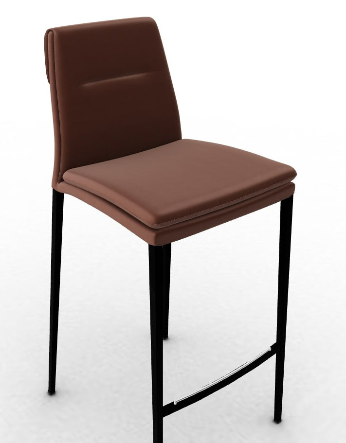 Carmen Fabric/Metal Customizable Counter Stool