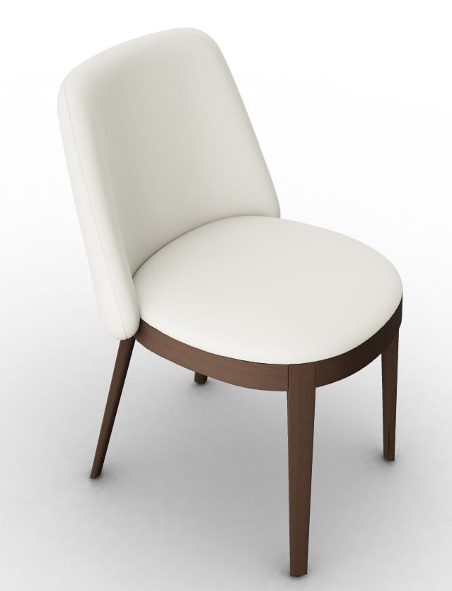 Adel Fabric/Wood Customizable Dining Chair