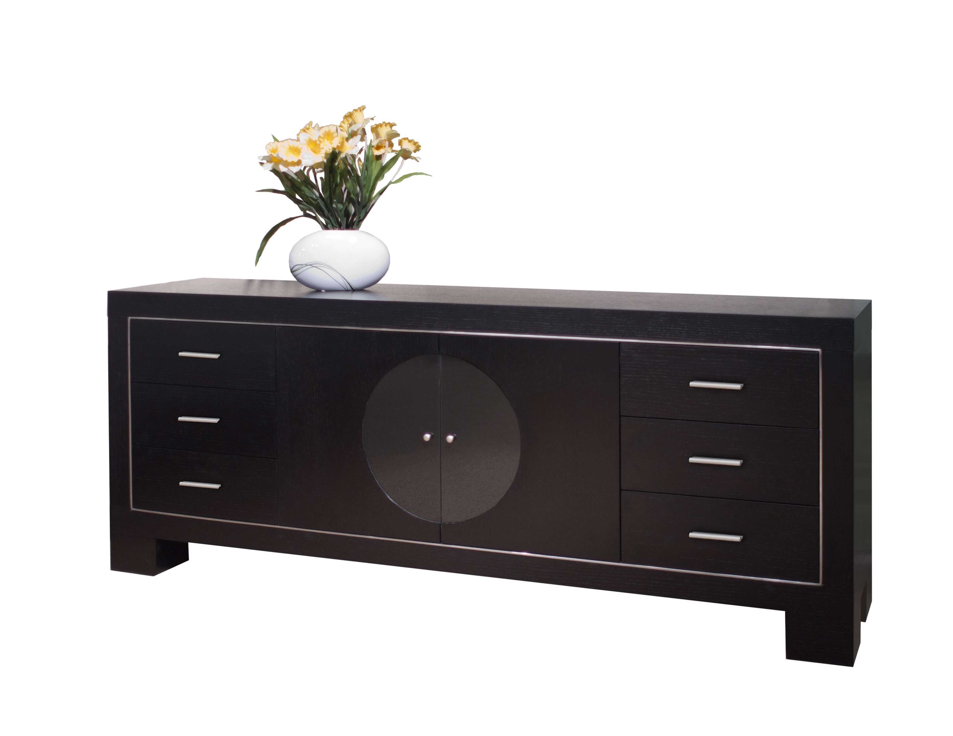 Jordan Wood/Glass/Leather Dining Room Set by Sharelle Furnishings