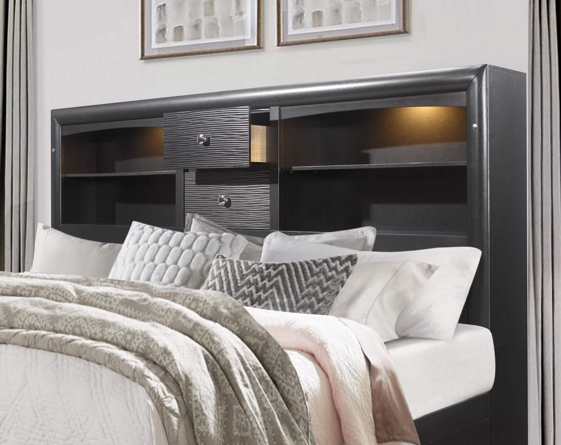 Jordyn Storage LED Full Size Bed