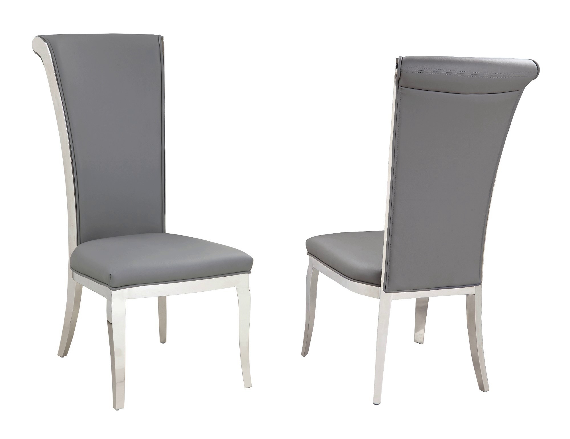 Joy Tall Rolled Back PU Side Chair