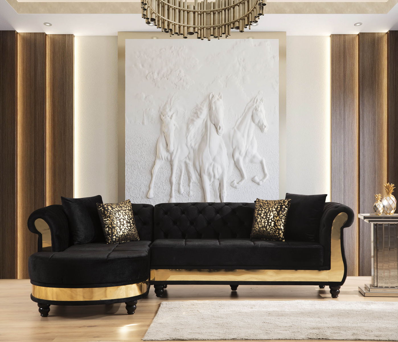 Galaxy Home Furnishings Julia Velvet Sofa