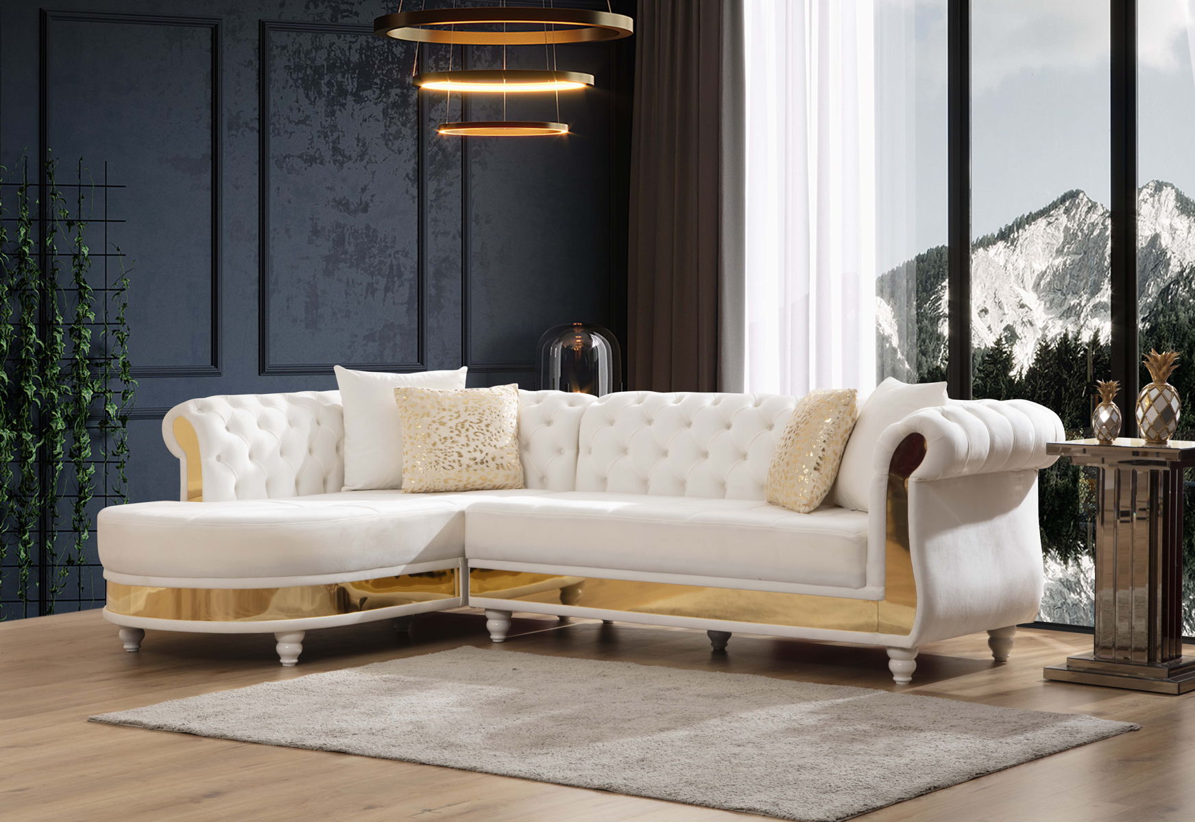 Julia Velvet Sectional Sofa