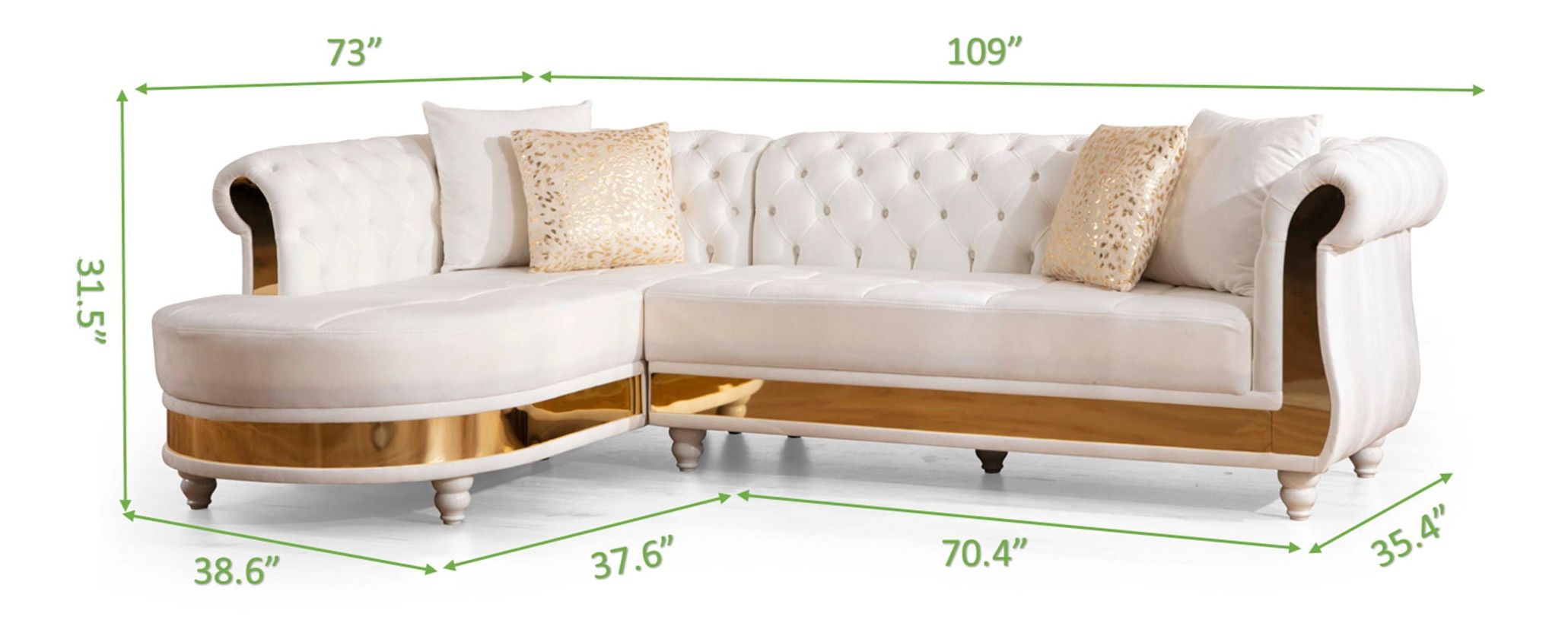 Julia Velvet Sectional Sofa