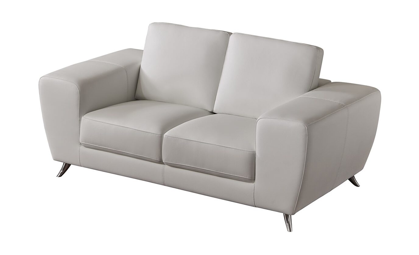 Julie Top Grain Leather Match Loveseat