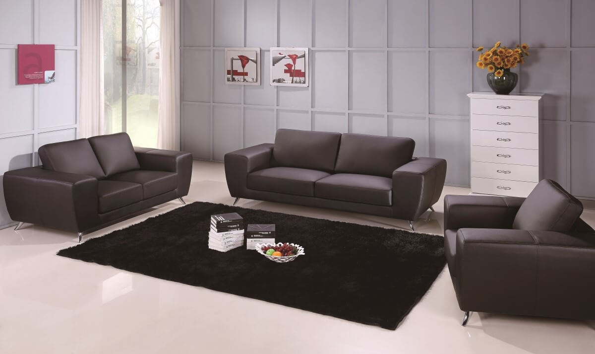 Jonus Top Grain Leather Match Living Room Set - Thumbnail 5