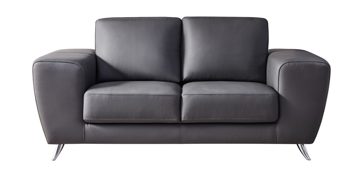 Julie Top Grain Leather Match Loveseat