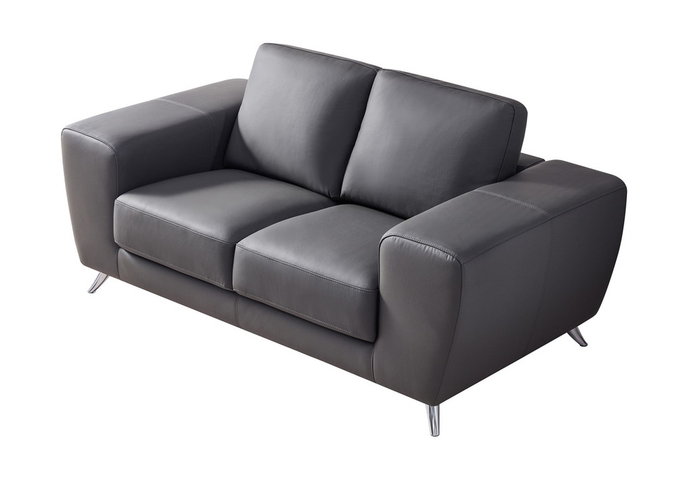 Julie Top Grain Leather Match Loveseat