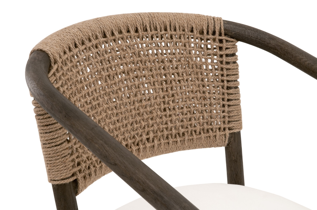 Juxtaposition Wood/Fabric/Jute Accent Chair