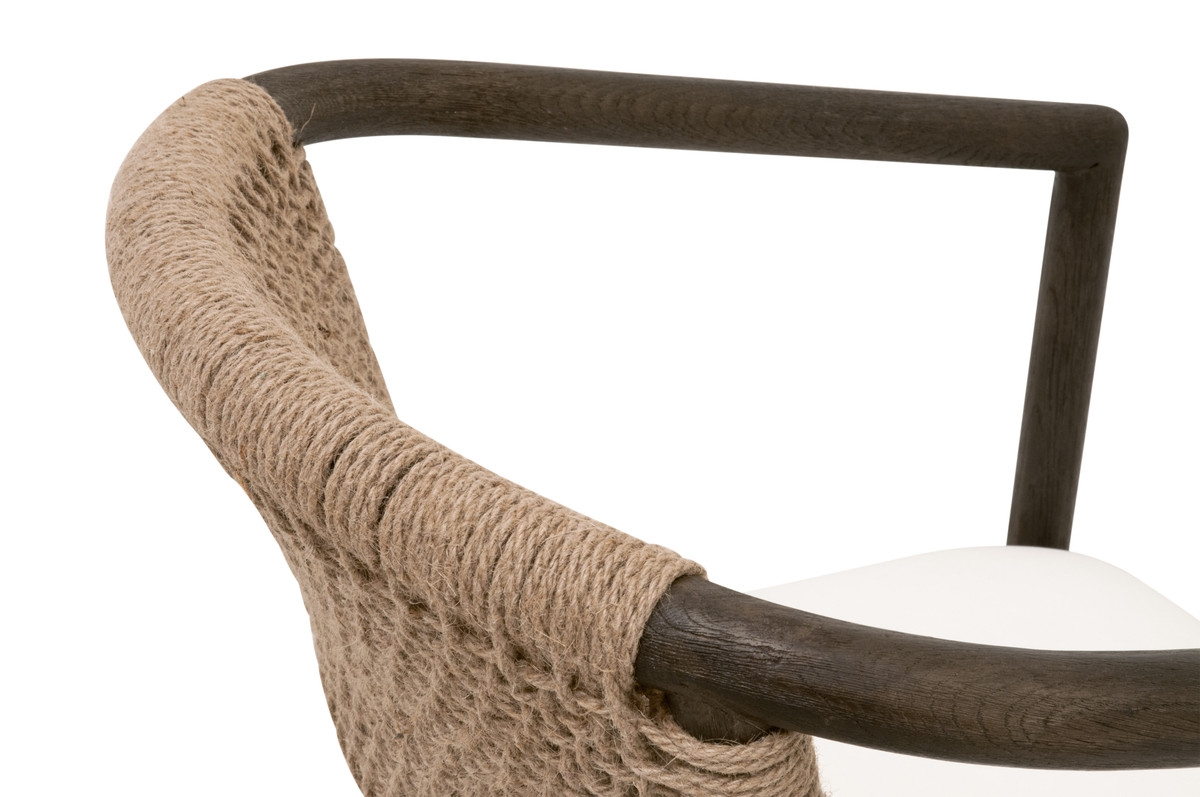 Juxtaposition Wood/Fabric/Jute Accent Chair