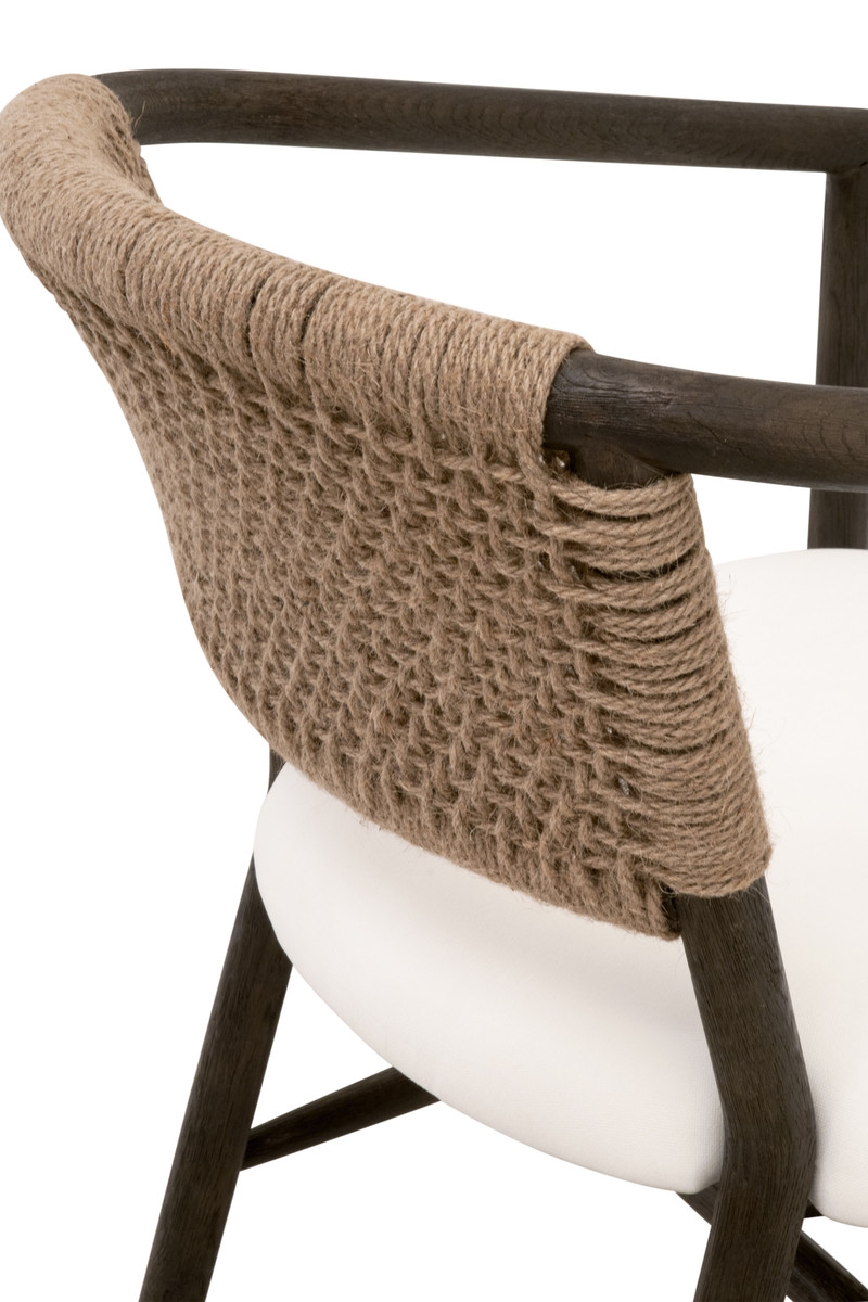 Juxtaposition Wood/Fabric/Jute Accent Chair