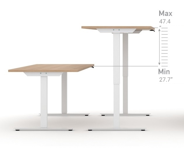 Easy 70.9" Adjustable 2-Column Sit-Stand Office Desk