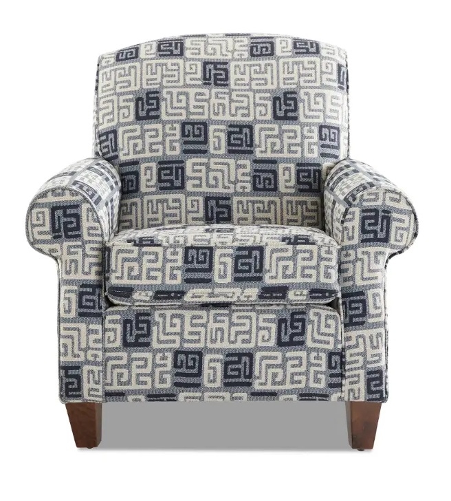 Marie Fabric Rolled Arm Accent Chair