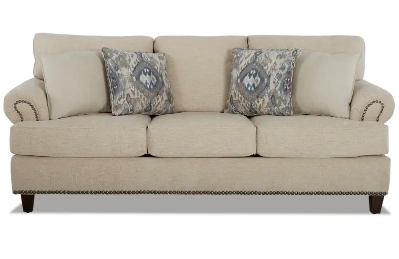 Alexa Fabric Sofa w/Nailheads