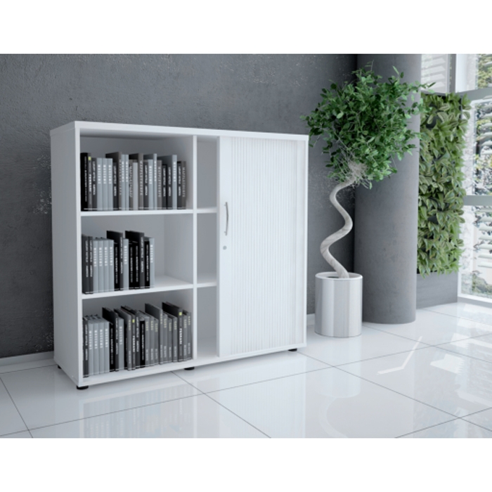 Basic Office Tambour Cabinet w/Lockable Door