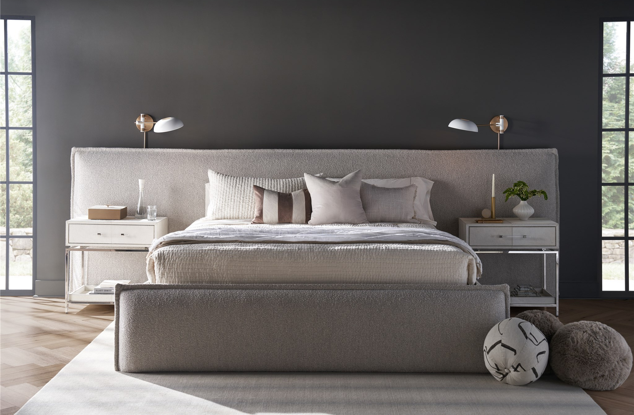 Lux Fabric Platform Bed, King Size