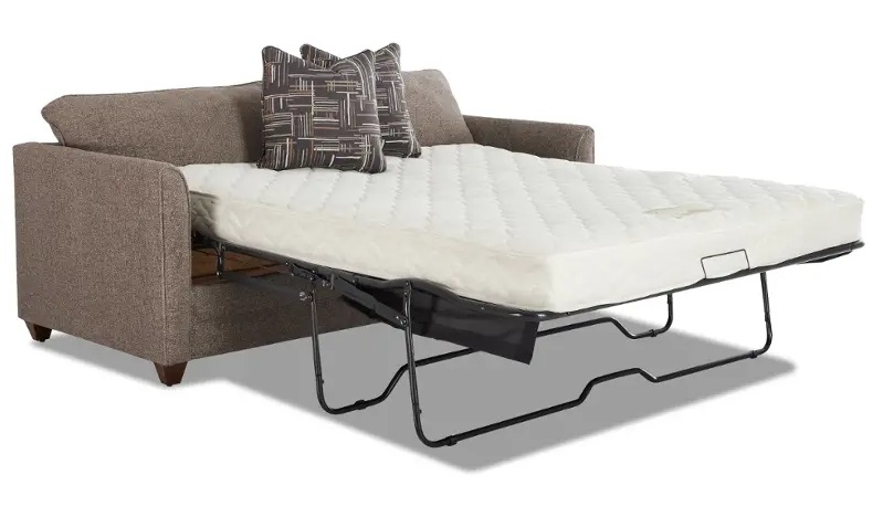 Klaussner Tilly Fabric Queen Sleeper Campus Latte/Teagan Flint Sofa