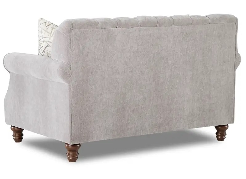 Burbank Fabric Tufted Loveseat w/Pillows