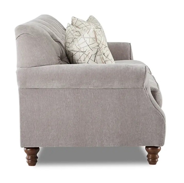 Burbank Fabric Tufted Sofa w/Pillows