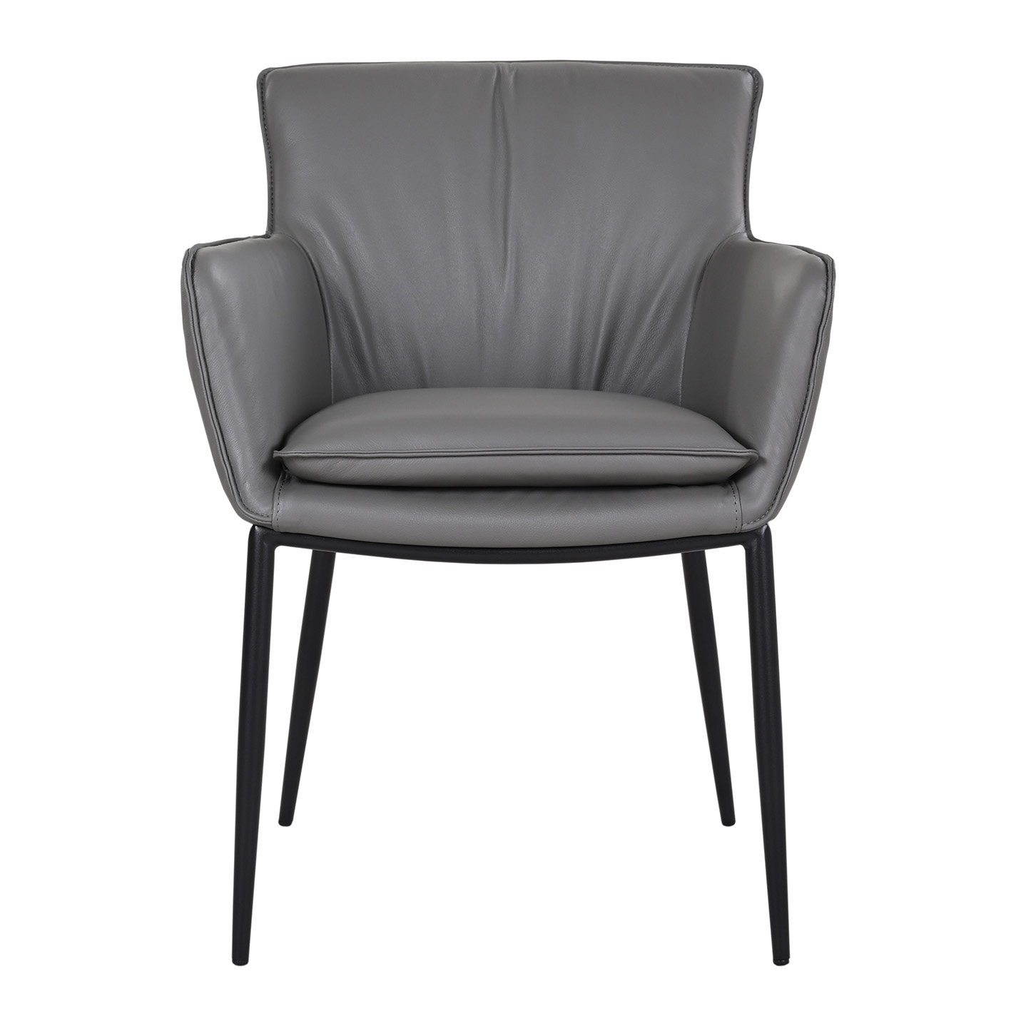 Kani Steel/Leather Dining Armchair