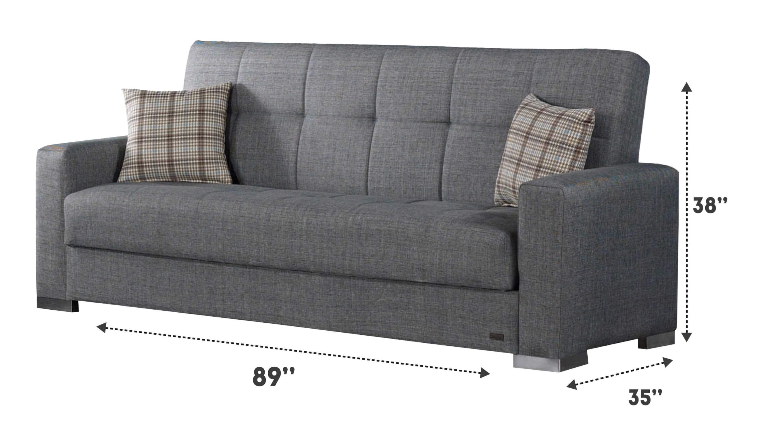 Kansas Fabric Storage Sleeper Living Room Set