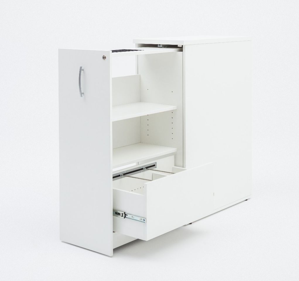 Standard Office Lockable Cargo Pedestal w/Pencil Tray