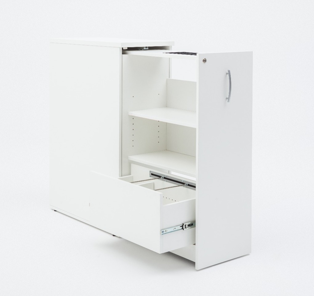 Standard Office Lockable Cargo Pedestal w/Pencil Tray