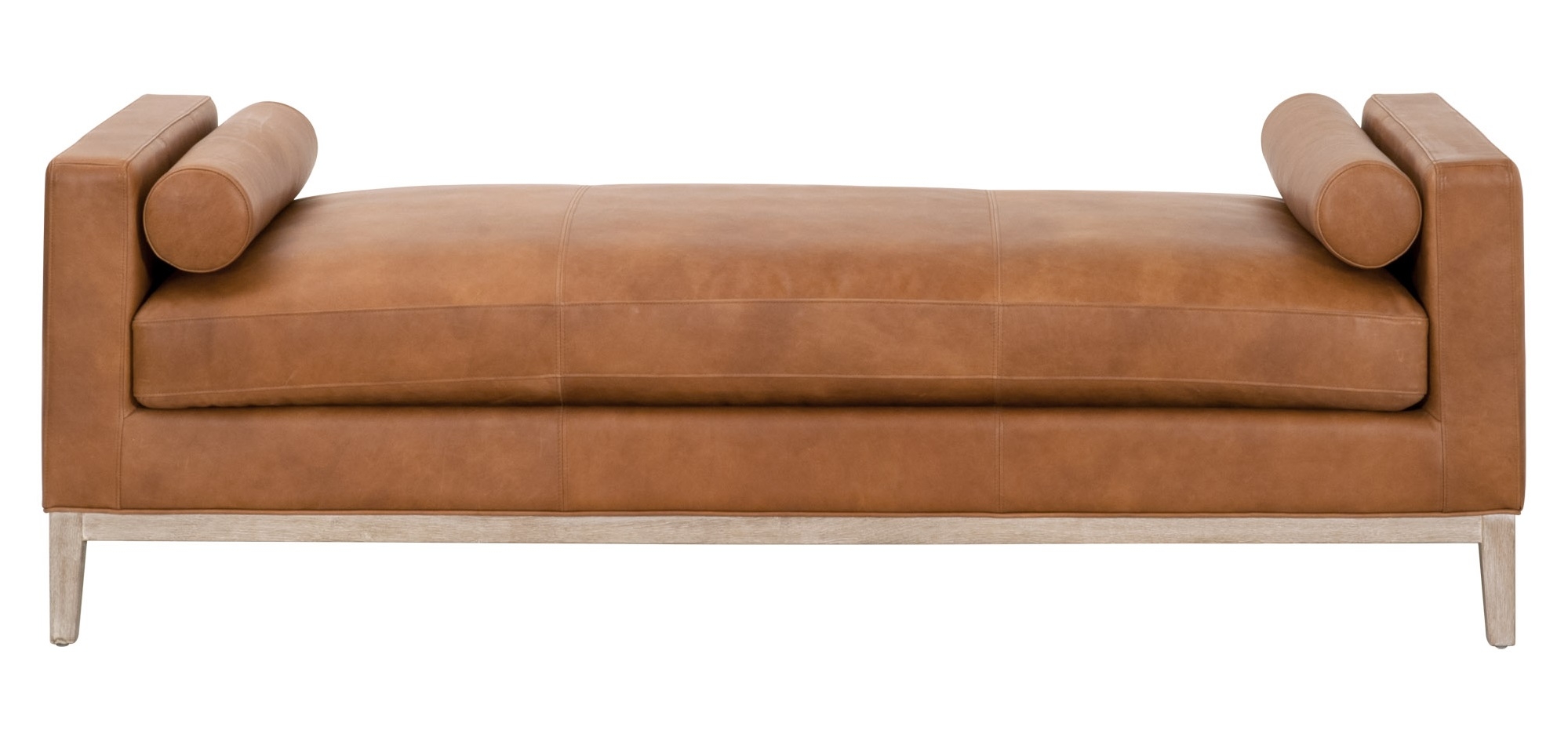 Keaton Top Grain Leather/Wood Upholstered Daybed