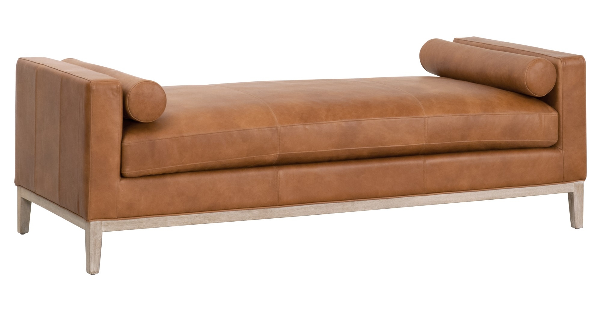 Keaton Top Grain Leather/Wood Upholstered Daybed