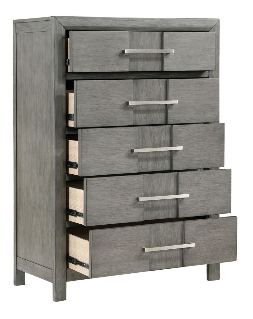 Kenzo 5-Drawer Wood Veneer Chest