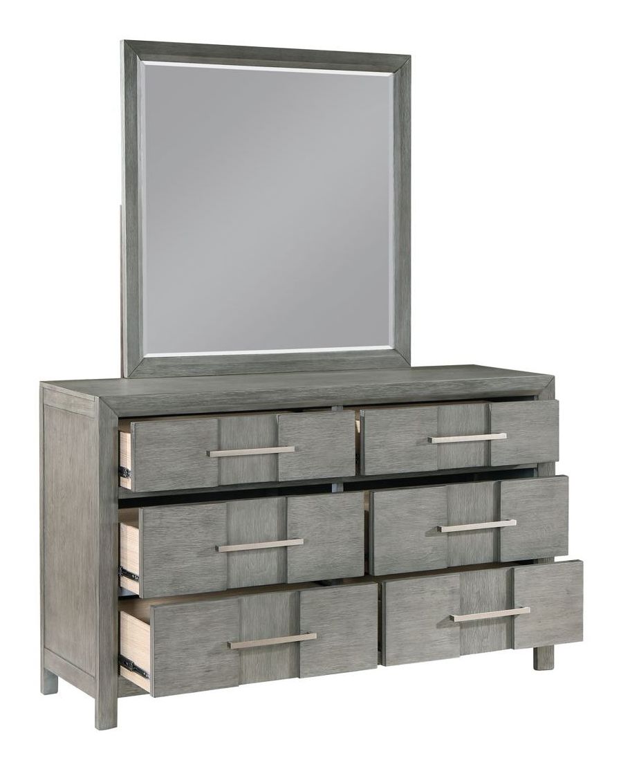 Kenzo 6-Drawer Wood Veneer Dresser