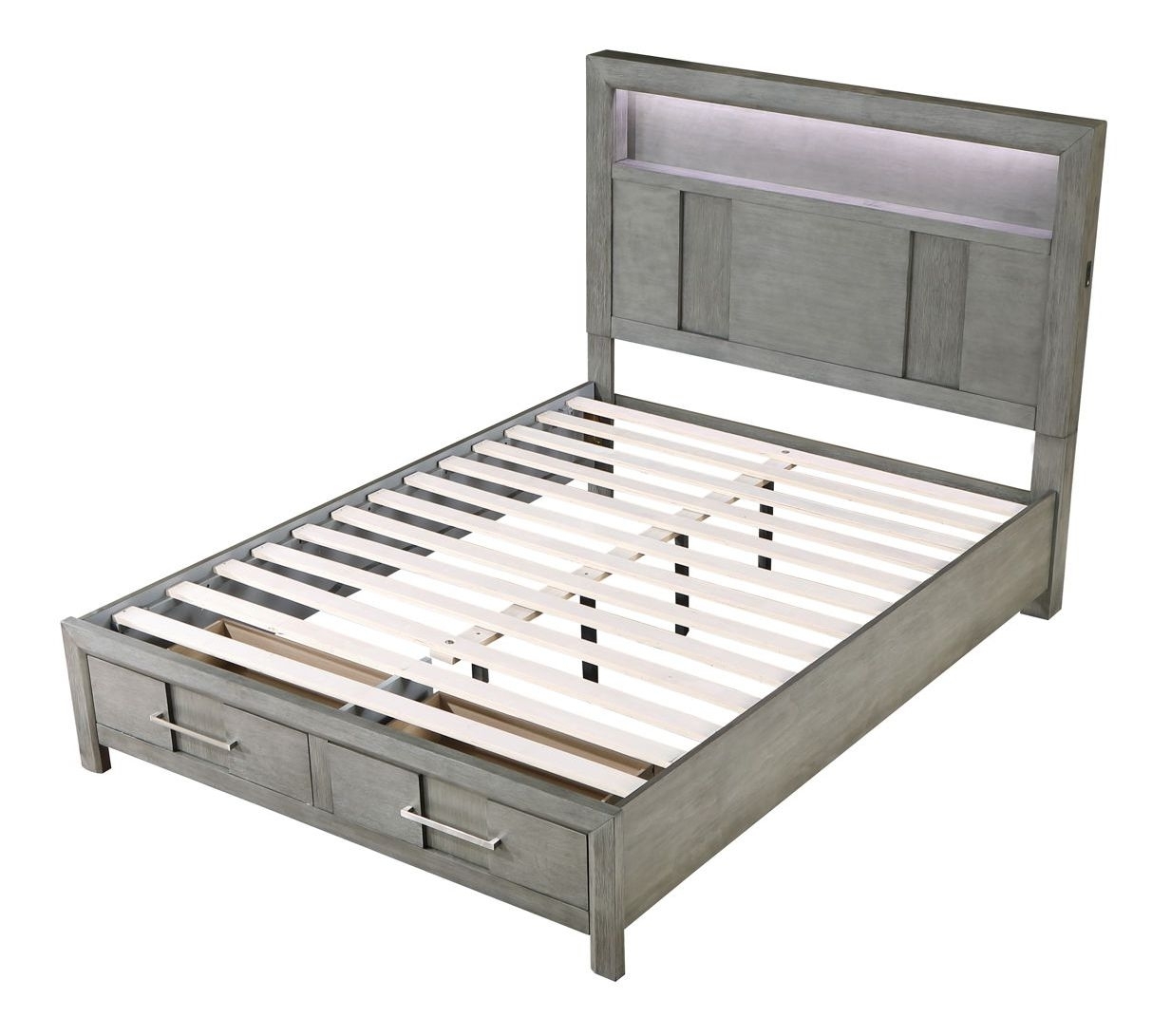 Kenzo Modern Style Full/Queen/King Bed Made with Wood LED