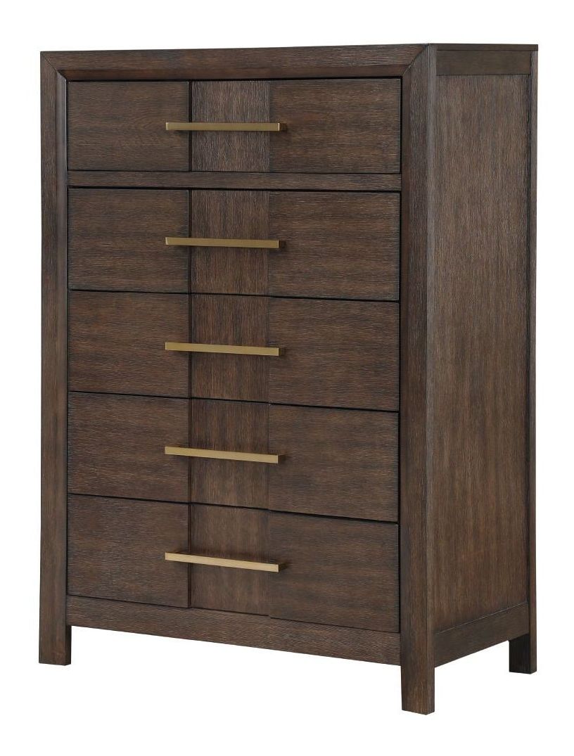 Kenzo 5-Drawer Wood Veneer Chest