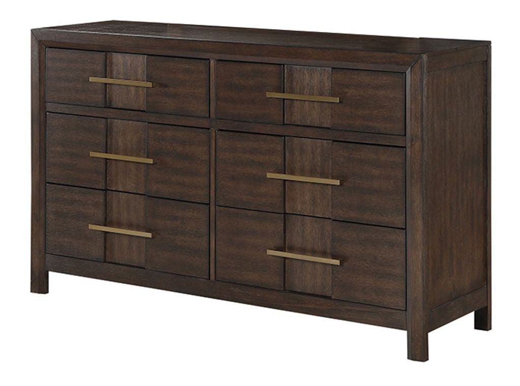 Kenzo 6 Drawer Dresser In Walnut
