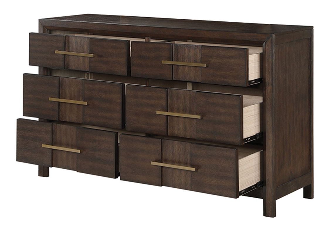 Kenzo 6-Drawer Wood Veneer Dresser