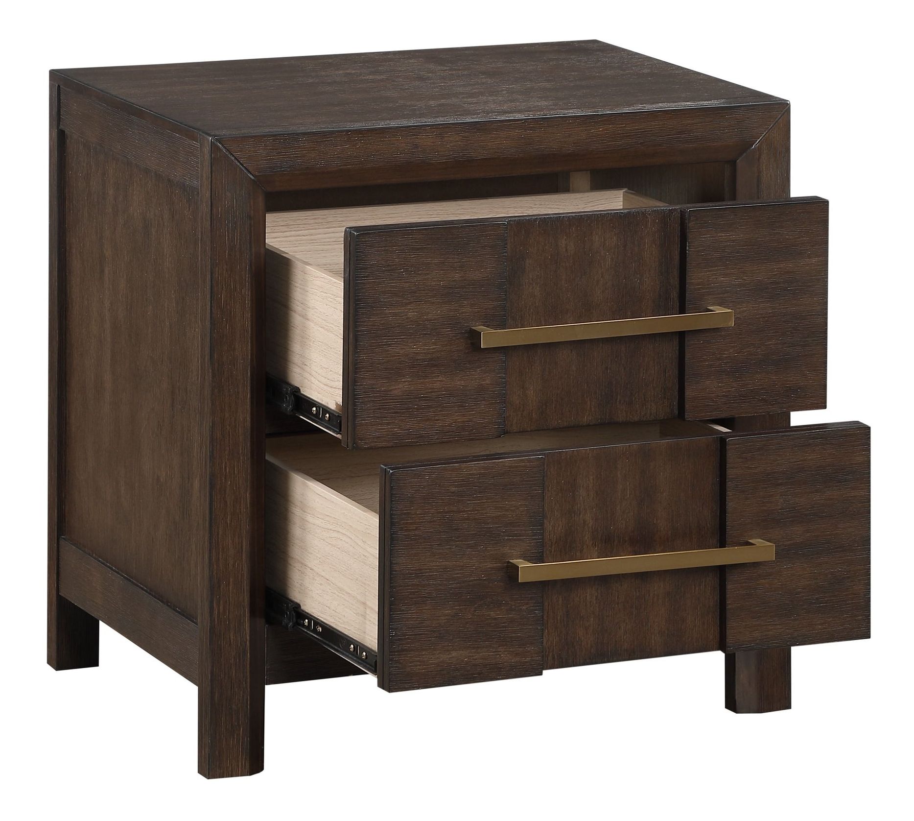 Kenzo 2-Drawer Wood Veneer Nightstand