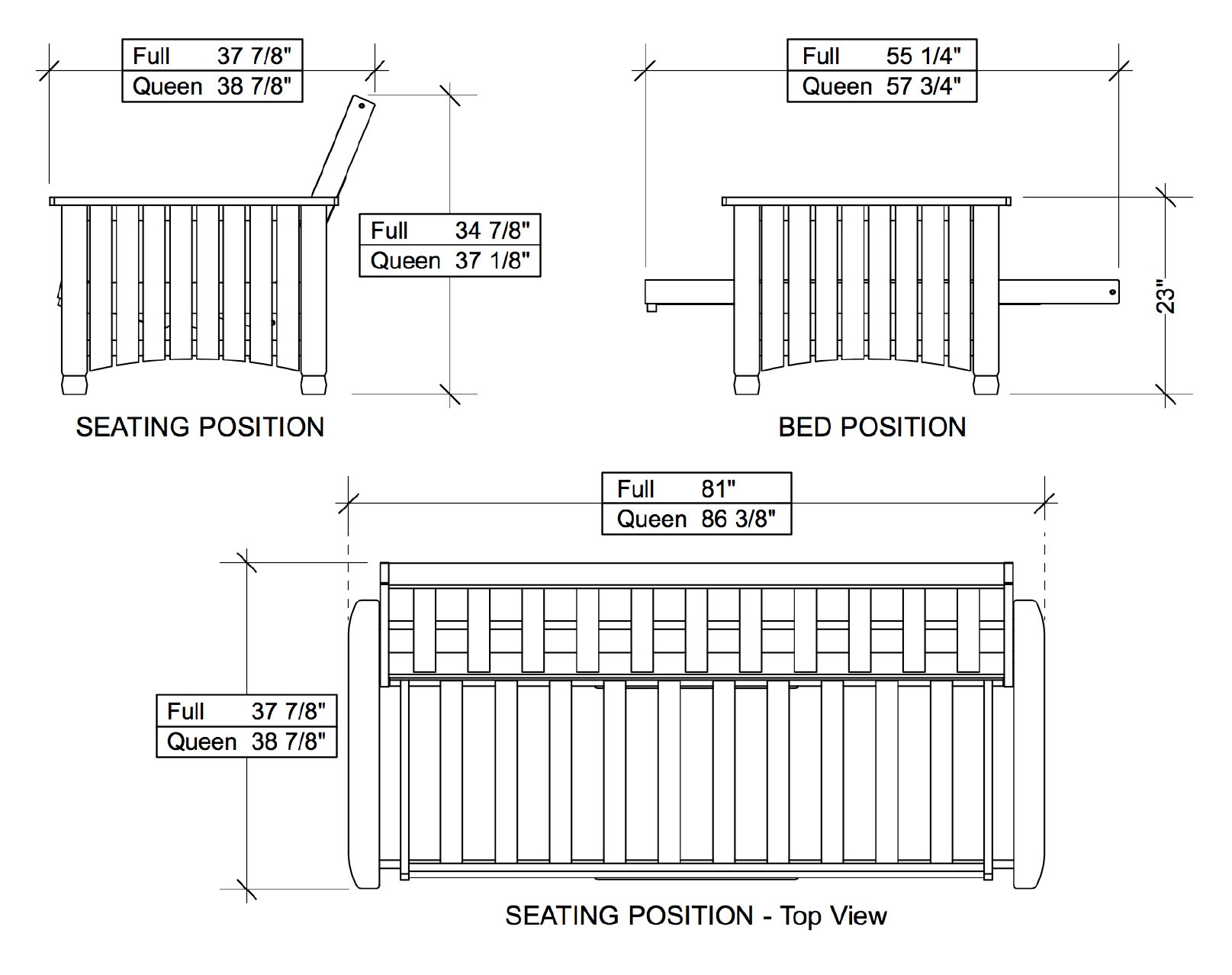 Key West Wood Futon