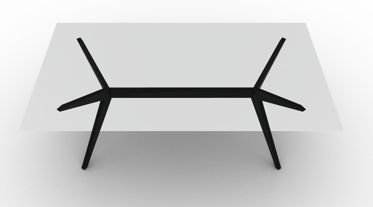 Kent Wood/Glass Rectangular Dining Table