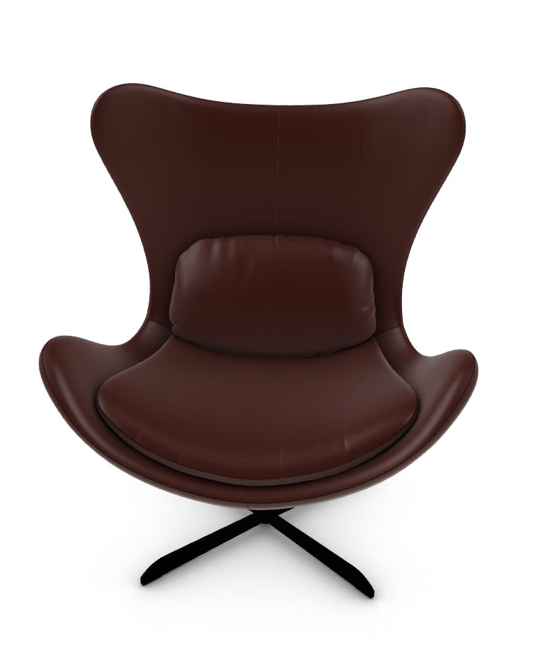 Lazy Metal/Leather Lounge Armchair