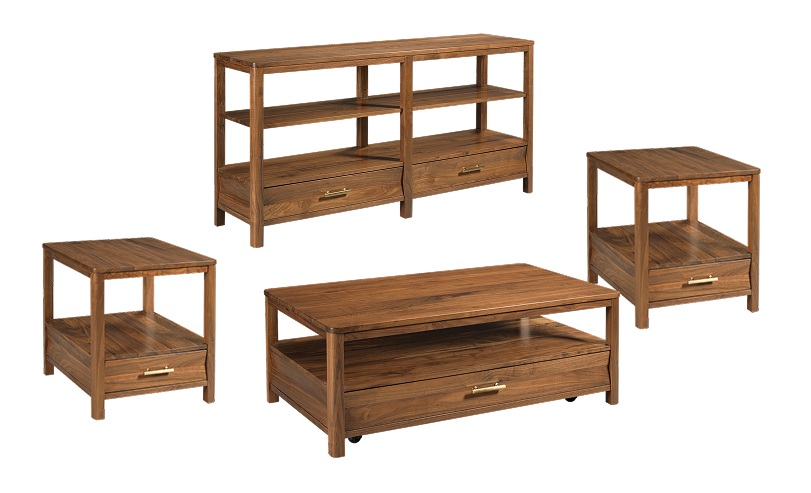 Monogram Parkway Rectangular Wood Coffee Table Set