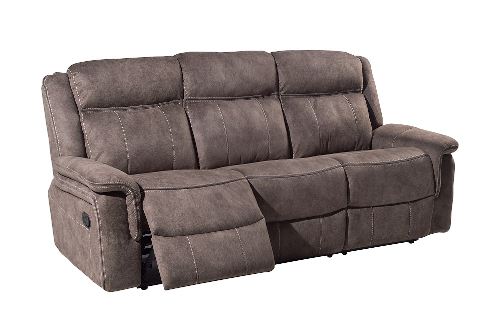 Klaussner Kisner Microfiber Reclining Lorenzo Brown Sofa