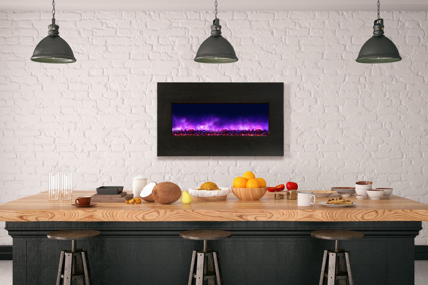 Panorama Extra Slim 40" Glass Electric Fireplace