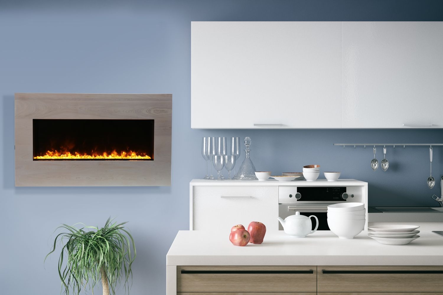 Panorama Extra Slim 40" Glass Electric Fireplace