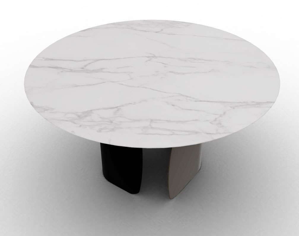 Twins Metal/Ceramic Round Dining Table