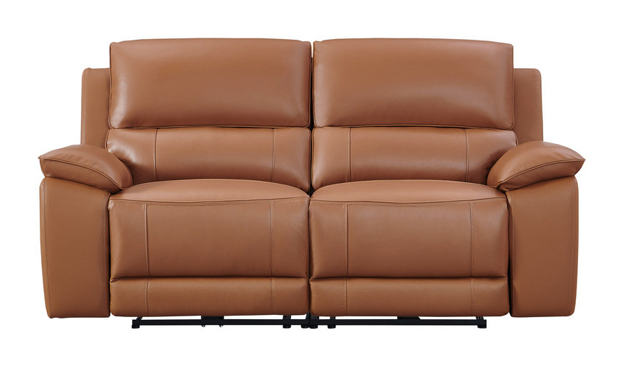 Hailey Leather/PVC Reclining Modular Loveseat